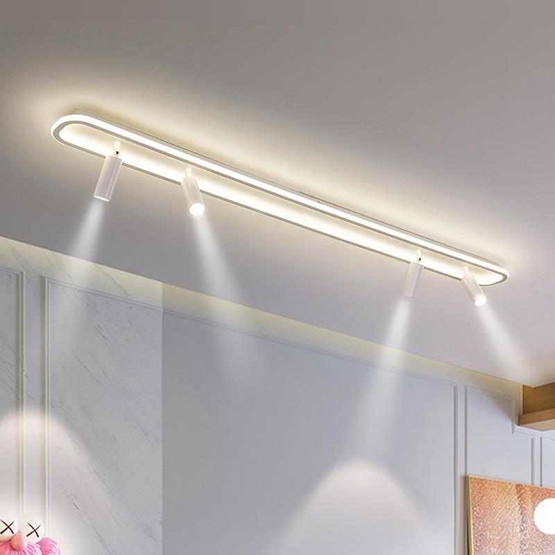 客厅射灯 LED天花灯明装轨道筒灯无主灯商用照明简约衣帽间吸顶灯