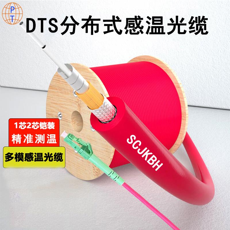 感温光纤1/2/4芯DTS分布式感温光缆多模62.5铠装地埋阻燃单模跳线