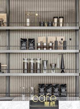 现代简约样板间售楼处咖啡主题水吧台装饰软装摆件