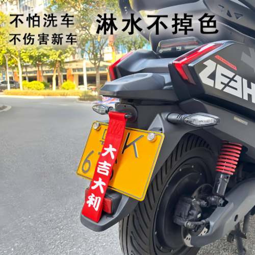 适用极核AE4 AE7 EZ4 AE5i Pro车尾遮挡划痕创意飘带号牌装饰配件