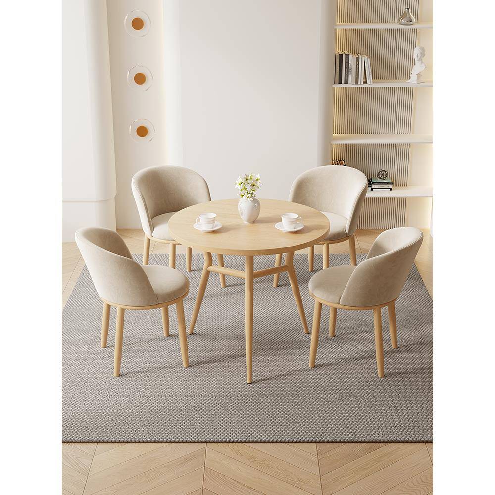 斯堪的纳维亚简单谈判小圆桌和椅子组合接待接待休闲培训机构桌椅