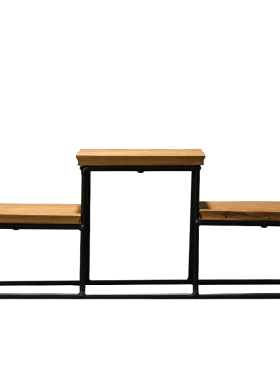 实木小号博古架子迷你桌面置物架茶几摆件底座铁艺工艺品方格子台