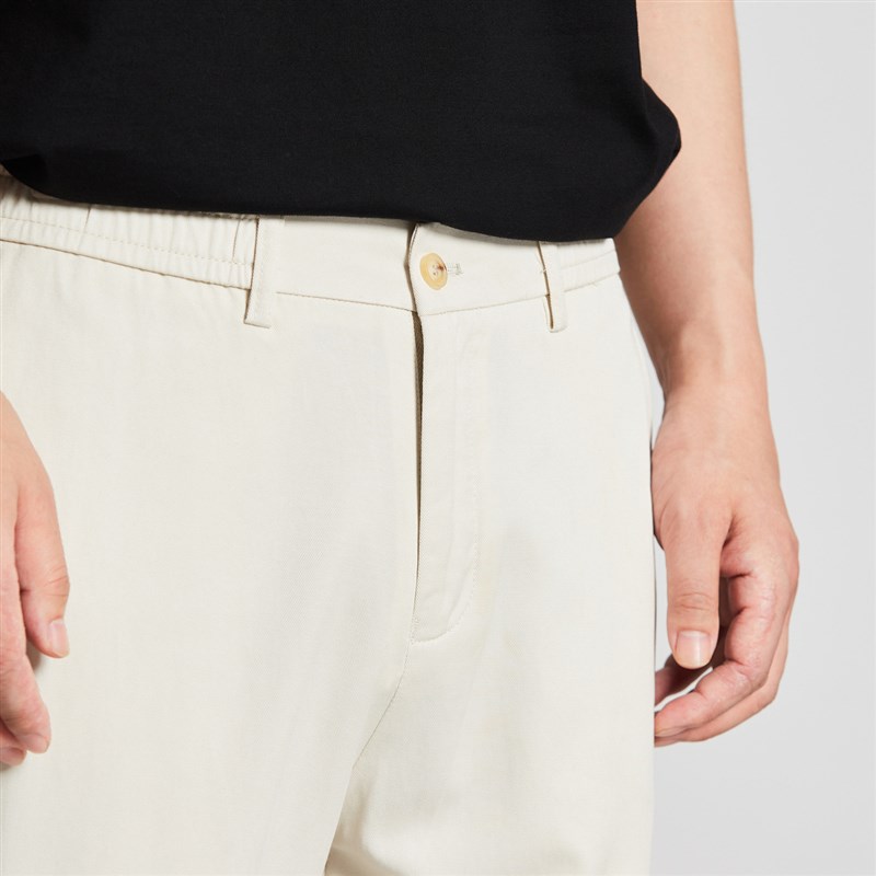 基本款  20SS新款中腰质感休闲裤男时尚百搭小直筒无弹九分长裤