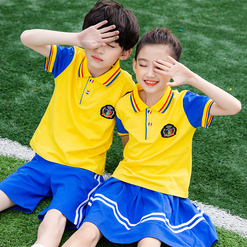 小学生校服短袖2020年夏季儿童班服套装夏季幼儿园园服夏装两件套