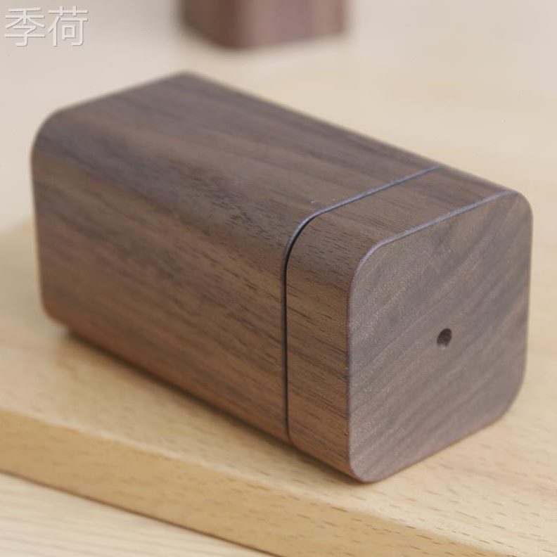 北欧简约牙签包邮黑胡桃木客厅家用实木牙签盒网红罐牙签筒创意