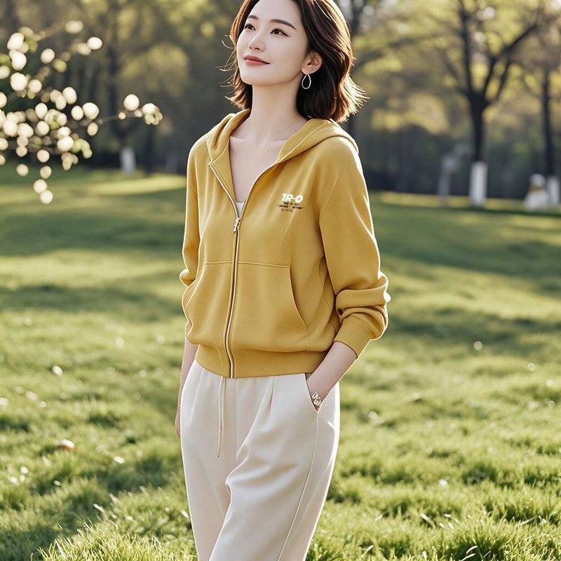 纯棉连帽宽松印花卫衣女大码