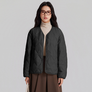 短款 羽绒服女气质轻薄百搭休闲V领无领冬季 外套2003 22时尚 heure