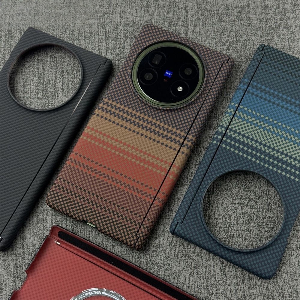 【碳纤维系列】轻奢高端凯夫拉纹保护套适用于vivoXFold5手机壳折叠屏磁吸中轴碳纤维纹理PC硬超薄xfold3pro