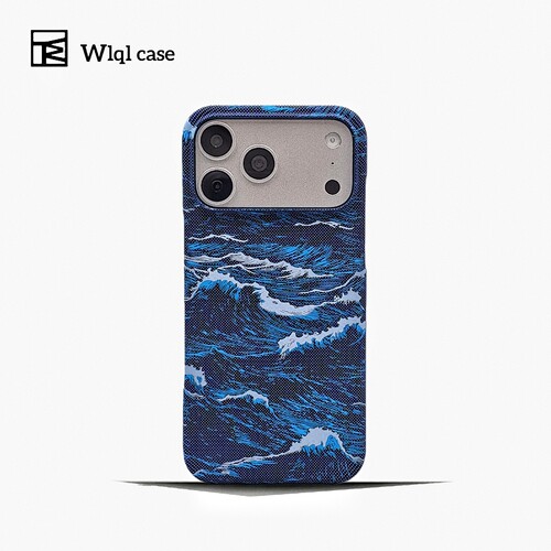 【WLQL原创家】适用于苹果iphone17promax超薄凯夫拉纹18pro手机壳半包磁吸苹果16promax轻薄防摔保护套17air