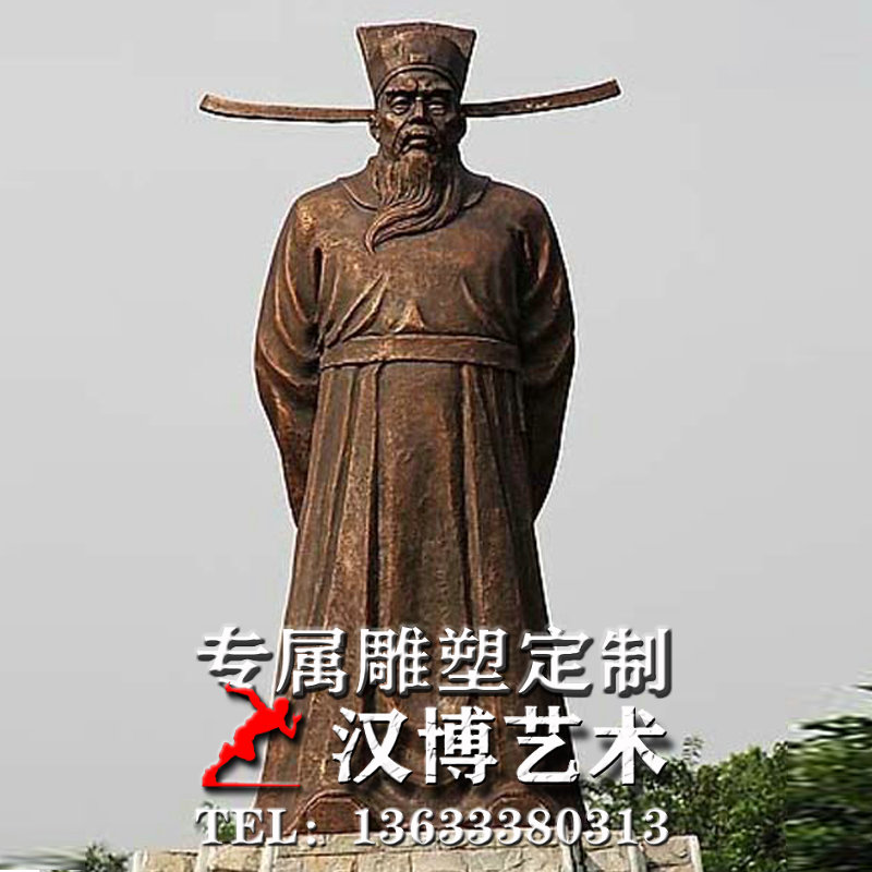玻璃钢仿铜人物雕塑户外广场铸铜古代名人雕像铜雕于成龙雕像定制
