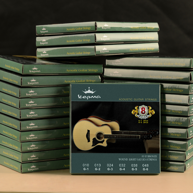 卡马kepma磷青铜黄色原装吉他琴弦民谣吉他弦套装钢丝弦送13弦