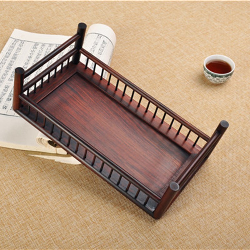 红木红酸枝花瓶玉器奇石盆景古董底座明式长方台微型小花架