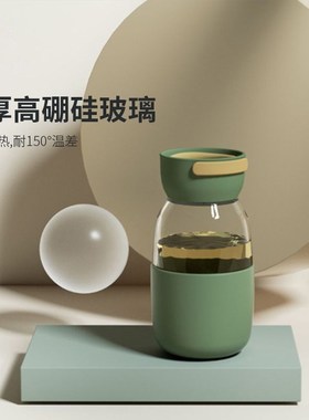 水杯紫色夏季便携日系咖啡杯小巧外带迷你玻璃杯耐高温女