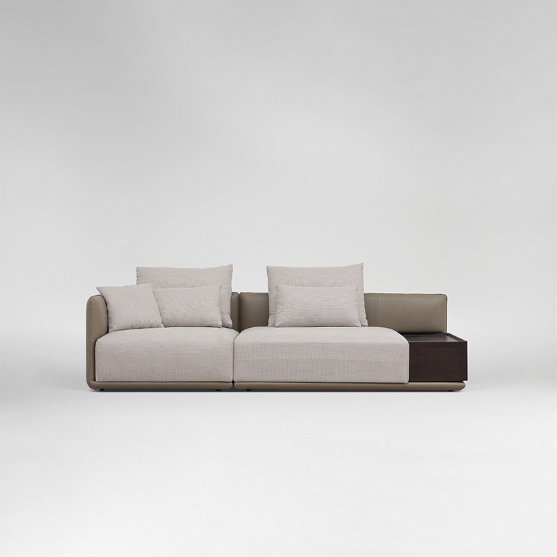 芈家优品布艺沙发小户型客厅家具三人位意式皮布沙发LN依澜,住宅家具,皮布沙发,淘宝优惠券,粉丝福利购,淘宝优惠卷