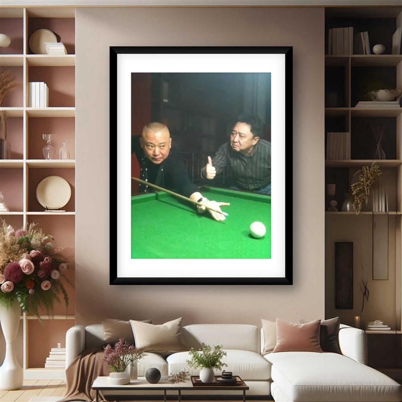 台球厅挂画郭德纲于谦黑八装饰画搞笑高端壁画空白墙摆画装修球厅