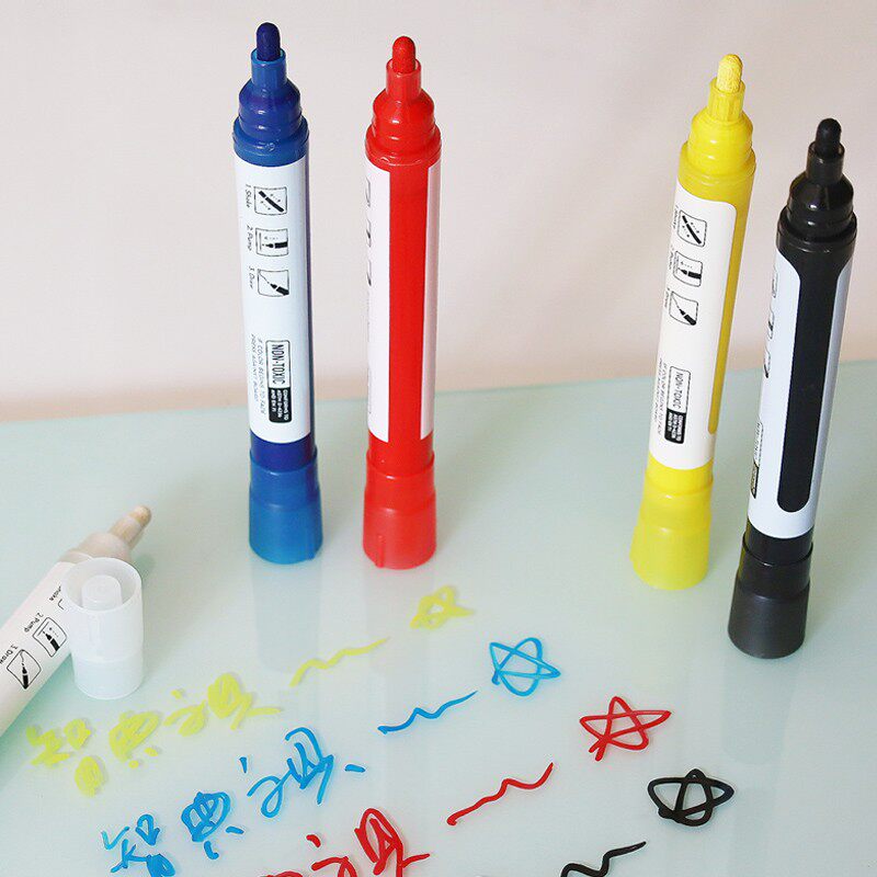 智典玻璃白板专用笔儿童易写易擦水性笔彩色办公白板笔擦