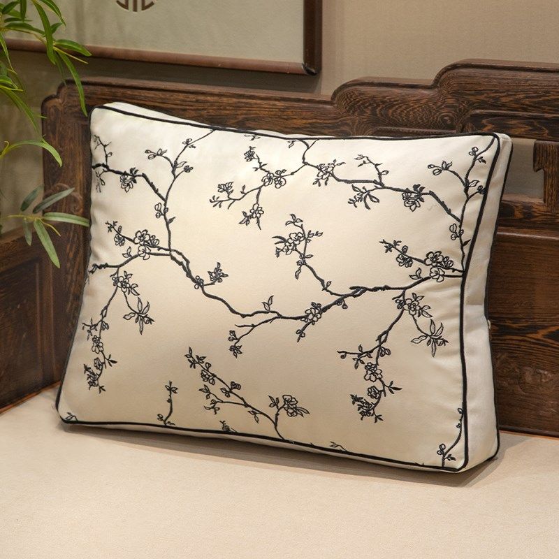 中式红木沙发靠垫防滑绒布罗汉床坐垫带靠背高档大靠背靠包定制