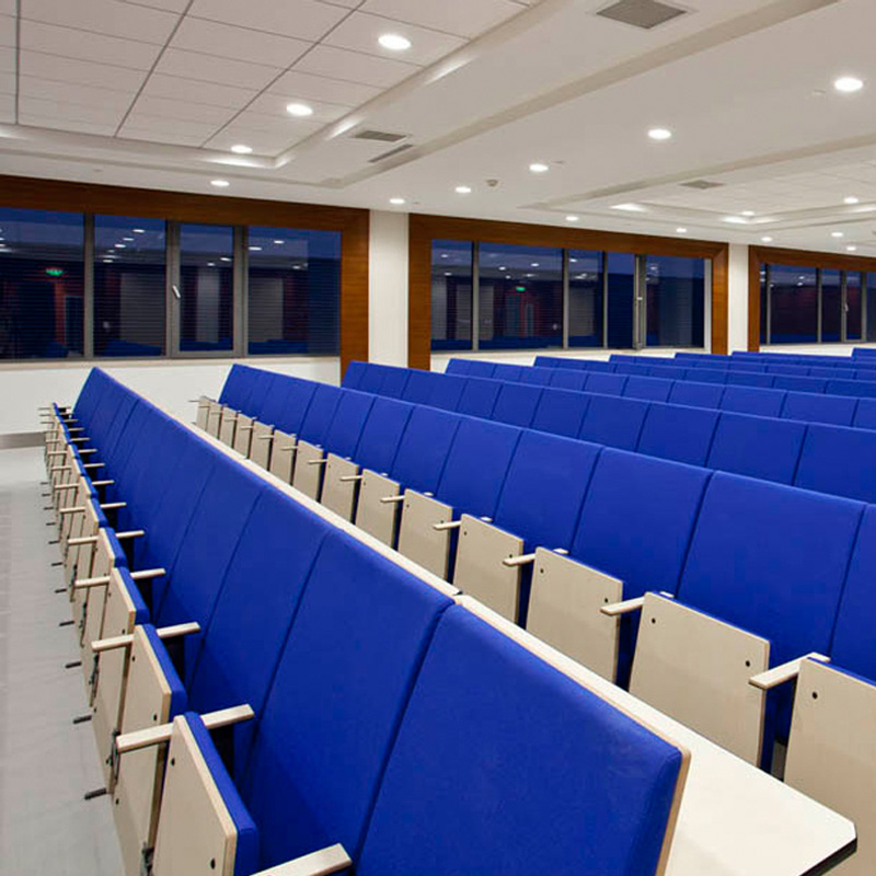 IEQ极简礼堂椅排椅带写字板报告厅座椅会议室椅子固定脚剧院椅