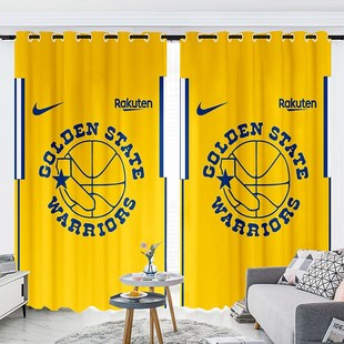 N篮球题窗帘定制库里队标球星体育背景学生宿舍遮光男生卧室