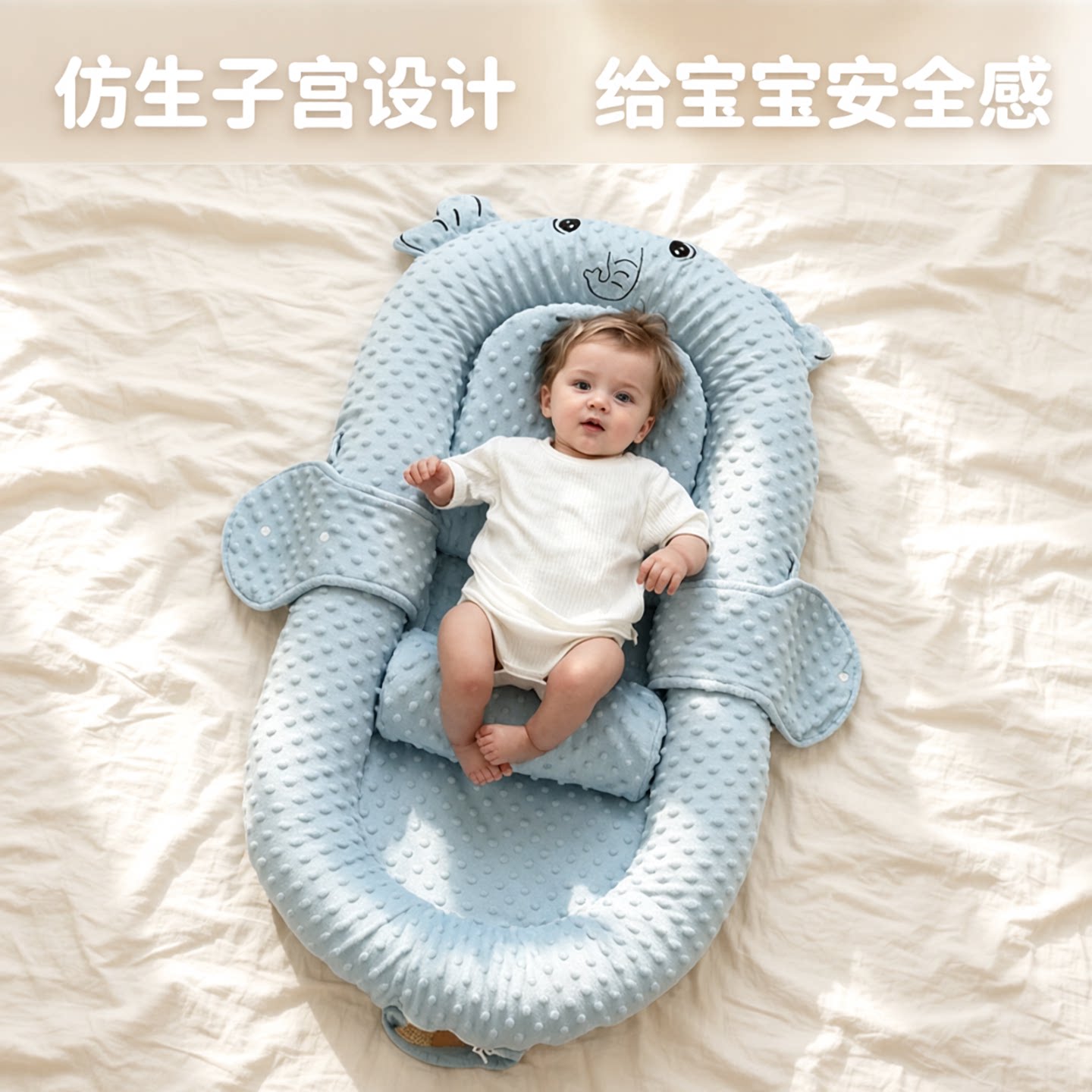 新生儿床中床仿生安抚哄睡枕