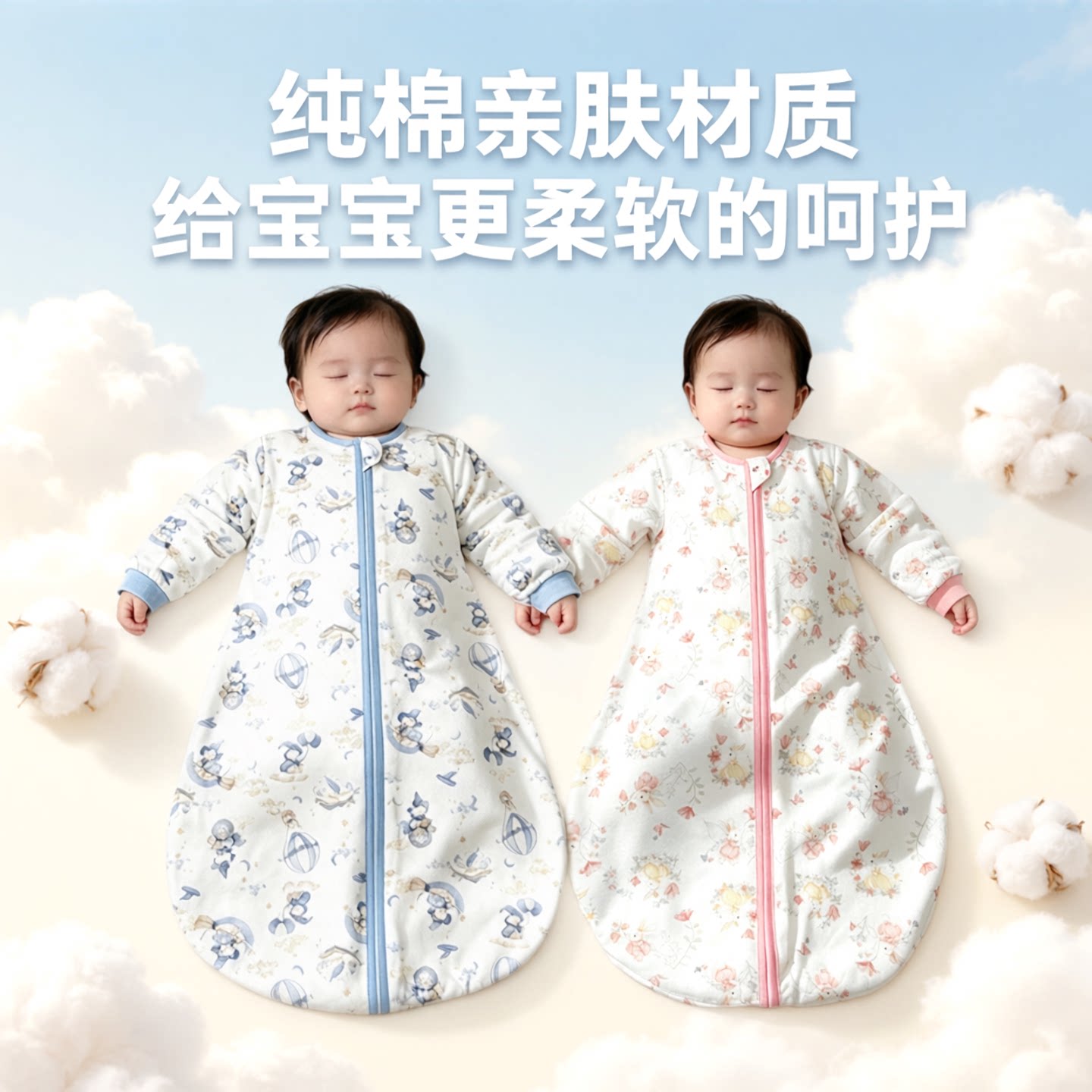 婴儿纯棉薄款防踢被四季通用