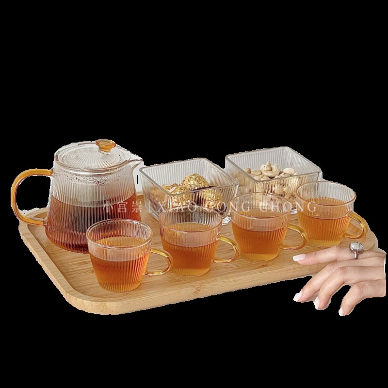 中式茶具套装家用玻璃茶杯耐高温泡茶壶茶水分离下午茶养生花茶杯