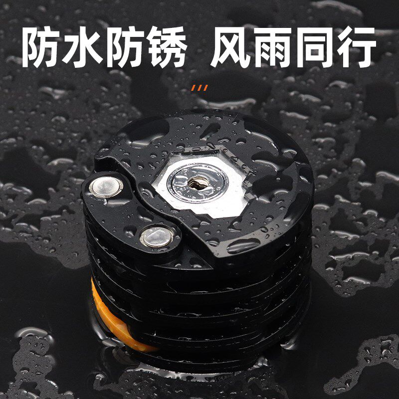 IZTOSS骑行防盗锁电动车便携式折叠锁摩托车自行车防撬钥匙锁单车