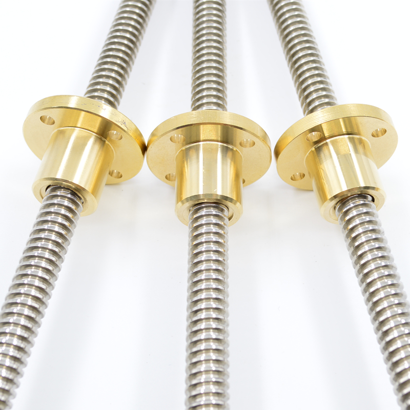 304不锈钢梯形丝杆粗牙丝杠 T2 6 20 25 28 30 32t型螺杆铜螺母