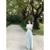 连衣裙收腰显瘦弹力清冷艺术生 中长款 jijilulu积极璐 韩女氛围