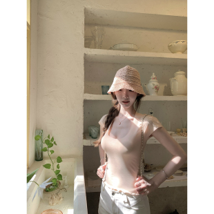 多色可选收腰设计显瘦内搭上衣 t恤女夏 jijilulu积极璐 u领短袖