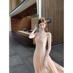 收腰连衣裙亲肤休闲海边度假裙 中长款 jijilulu积极璐 氛围美神