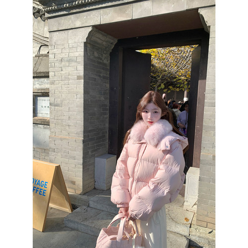 jijilulu积极璐 11.10/20点 桃桃雪芙 进口芬兰狐狸毛领羽绒服