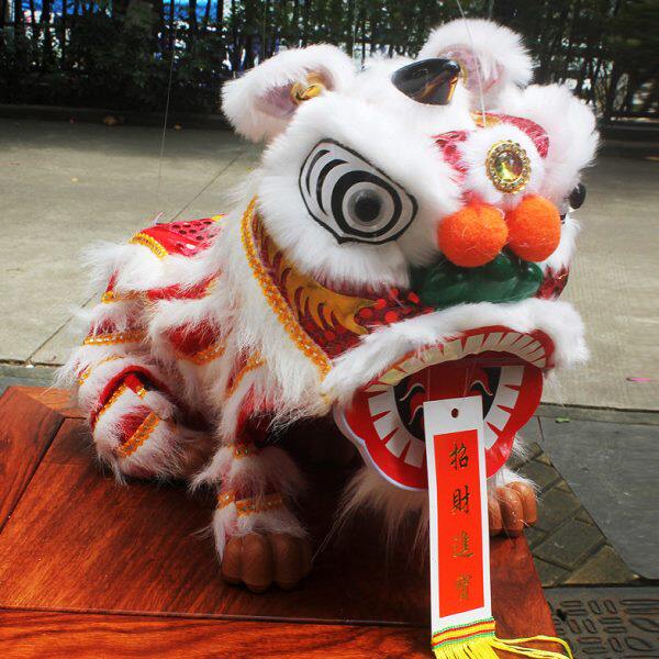 中国风民间传统手工舞狮工艺品 特大号木偶狮摆件装饰 留学生礼物