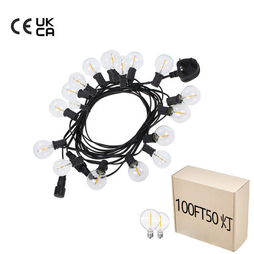 新品批发英规G40LED氛围灯 100FT50室外装饰浪漫气氛G40英规灯串