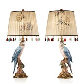 工艺品摆件高端奢华别墅会所高档吊坠台灯客厅装 饰灯饰配陶瓷 铜