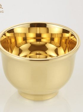 瑞象 铜杯子黄铜小茶杯个人专用水杯喝酒杯家用定制激光刻字100ML