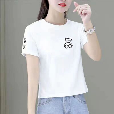 纯棉大码显瘦短袖T恤女