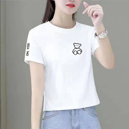 纯棉大码显瘦短袖T恤女