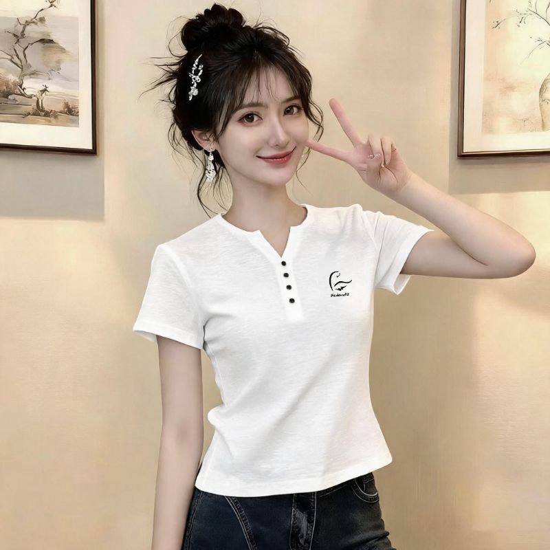 纯棉女短袖T恤大码显瘦遮肚