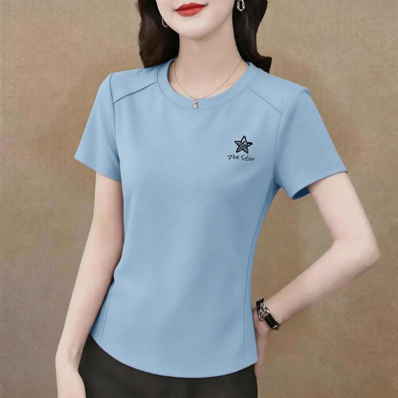 夏季纯棉大码遮肚T恤女