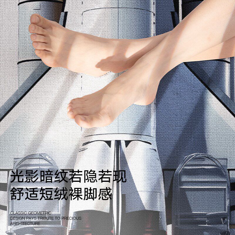 大江床边毯卧室地毯黑白键盘造型竞技游戏房客厅沙发长条茶几地垫