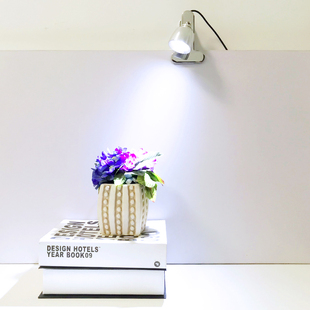 小台灯护眼电脑书桌夹式夹子灯卧室就床头灯金属夹冷暖调光灯