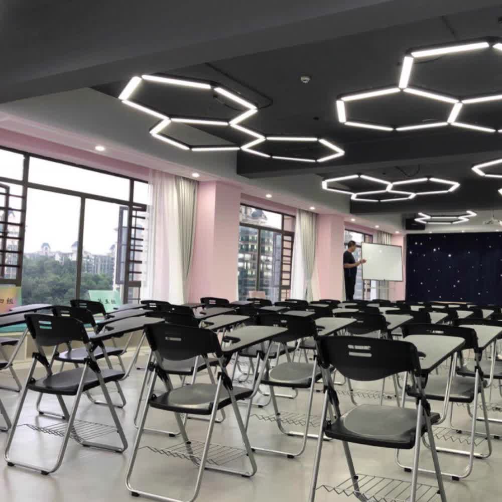 办公室吊灯led长条灯店铺商用超亮健身房拼接造型灯条形方通灯具