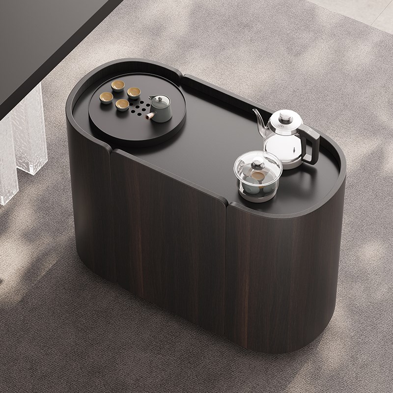 可移动茶台意式客厅实木茶水柜泡茶一体小型茶几家用阳台茶车