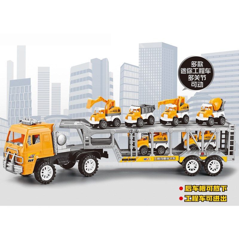 大号工程车挖掘机推土机男孩运输车铲车油罐平板拖车装,玩具/童车/益智/积木/模型,惯性/回力/滑行玩具,淘宝优惠券,粉丝福利购,淘宝优惠卷