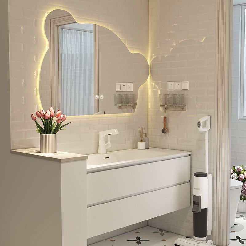 白色浴室柜洗手台洗脸盆柜洗漱台丽耐陶瓷一体盆,家装主材,浴室柜组合,淘宝优惠券,粉丝福利购,淘宝优惠卷