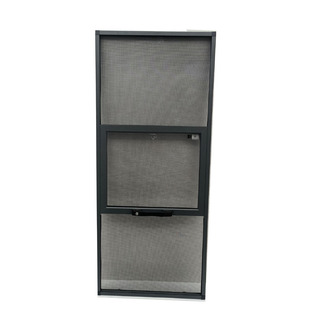 免打孔三推透金刚网纱窗三段式铝合金防蚊猫防盗沙窗外窗定制