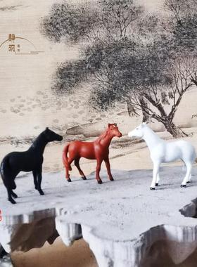 桌面树脂装饰 盆景小摆件枯山水景观山石饰品 松树枯树梅花鹿动物