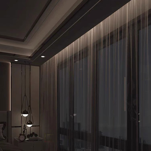 窗帘盒灯带客厅卧室智能线形线条灯反光灯槽度灯卡槽铝槽洗墙灯