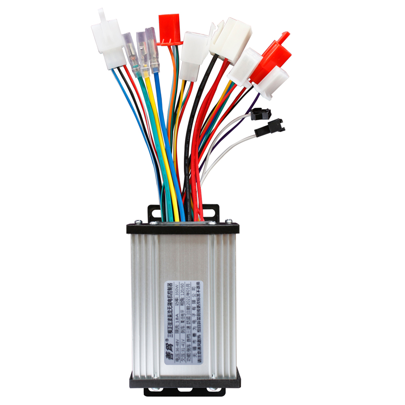 电动电瓶车三模正弦波智能静音控制器36V48v350w6管无刷电机通用